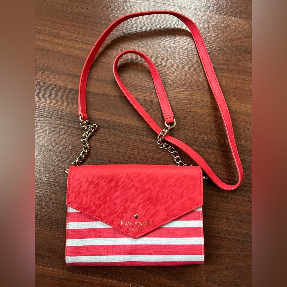 Kate spade striped mini crossbody bag